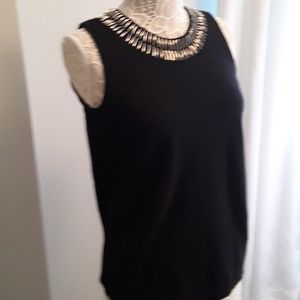 VINCE CAMUTO Top with Silver Embellishment